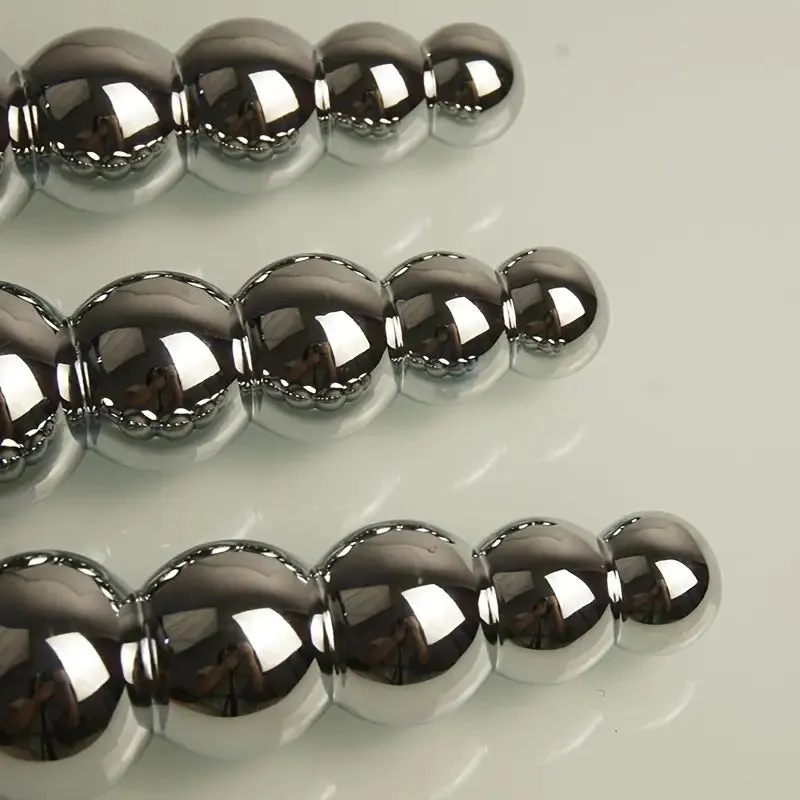 Heavy Duty Metal Anal Plug With 4 Beads Prostate Massage Butt Plug