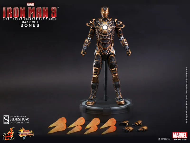 Hot Toys 1/6 Iron Man 3 Iron Man Mark XLI (41) Bones Sixth Scale Figure MMS251