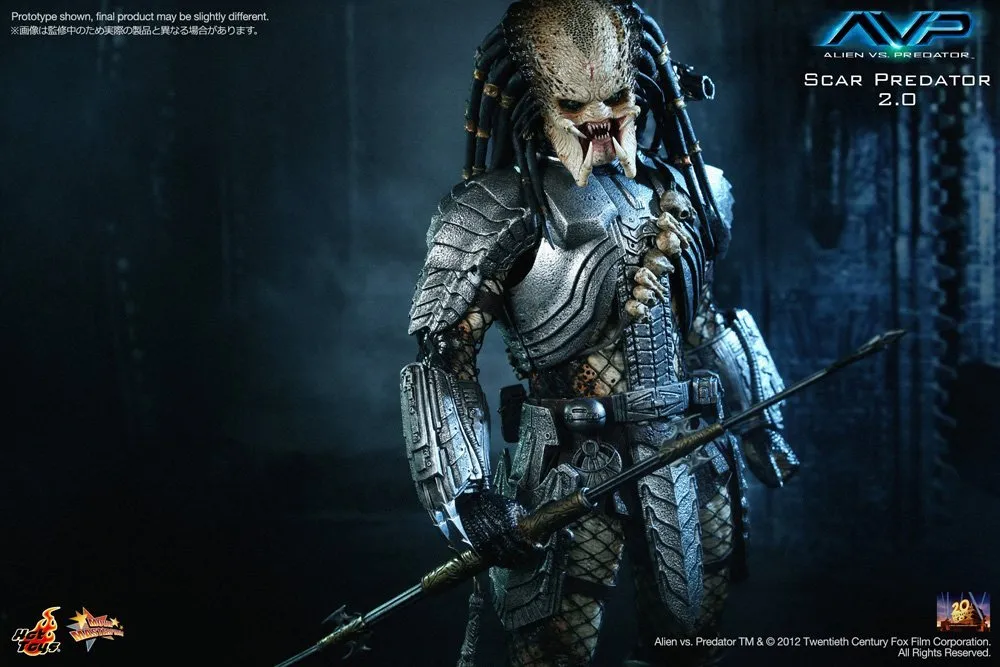 Hot Toys Alien vs Predator Scar Predator 12 Inch 1/6 Scale Action Figure MMS190
