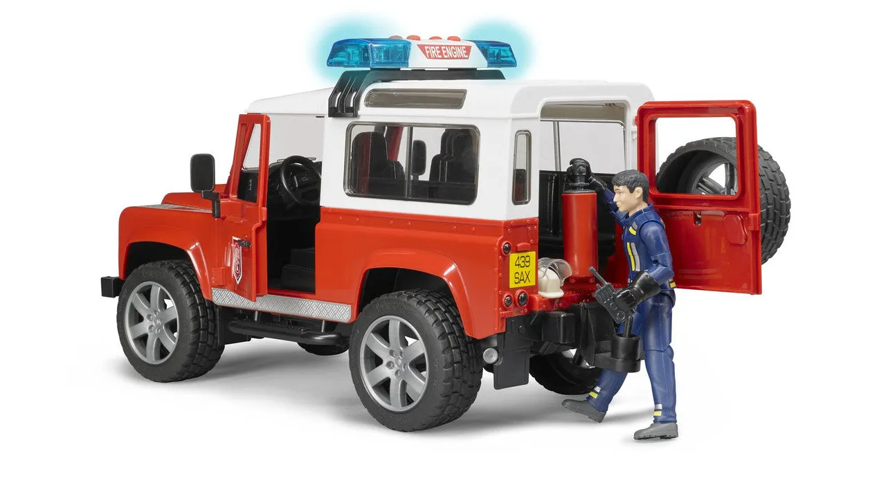 Land Rover Fire Dep Vehicle w- Fireman