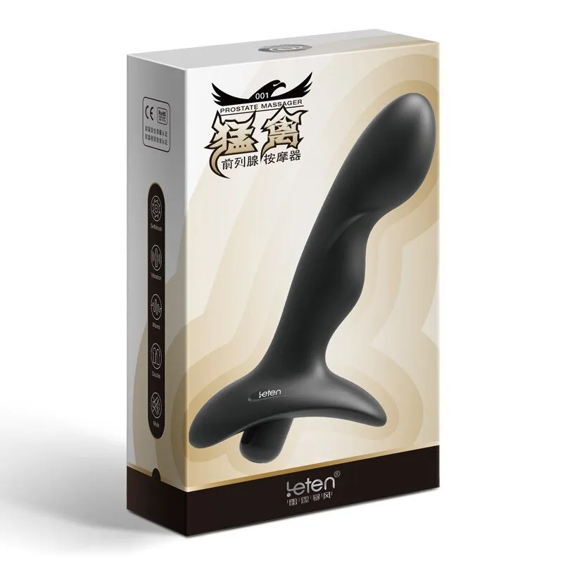 Leten Silicone Prostate Massager Anal Plug Vibrator Sex Toys