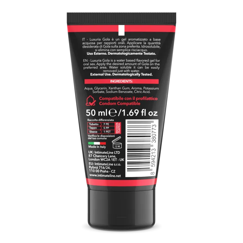 Lubrificante Fragola Luxuria Gola Oral Pleasure 50ml