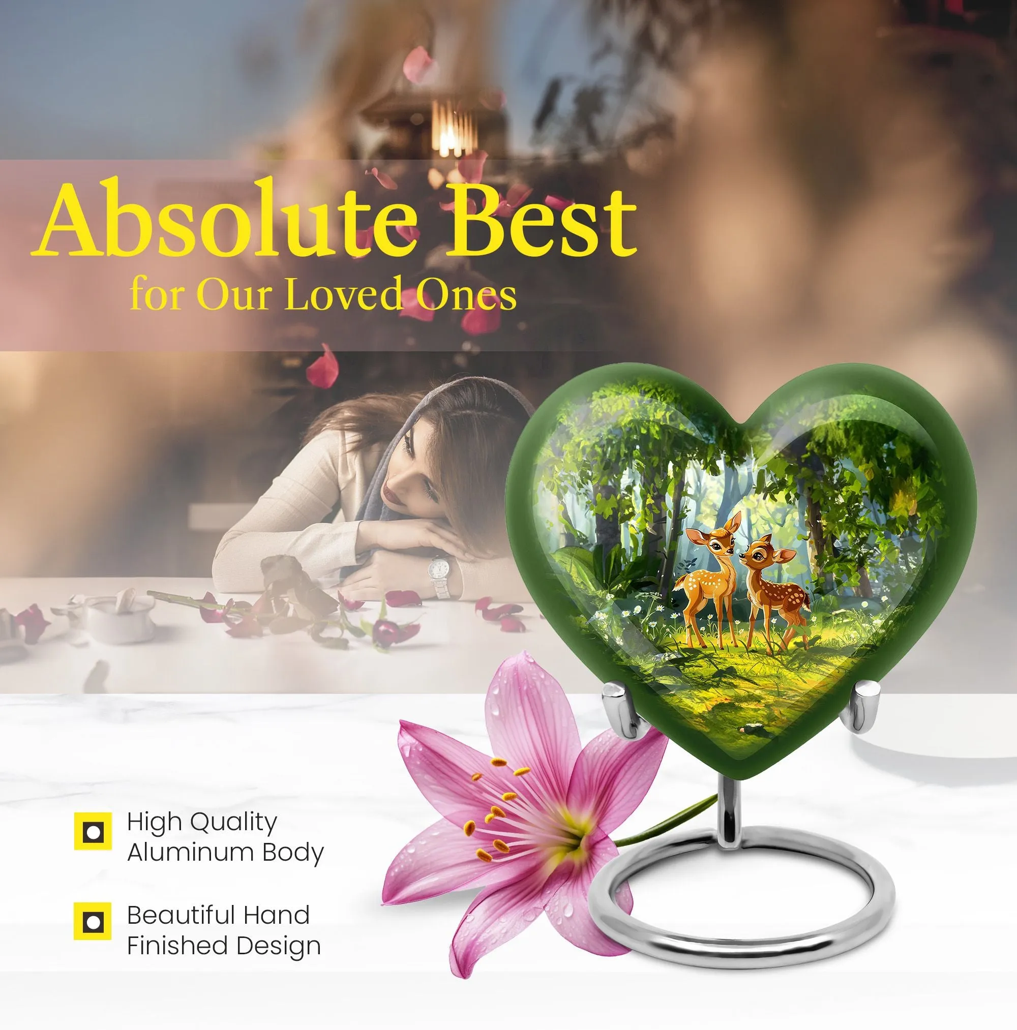 Majestic Deer Tribute: A Special Memorial Urn for Adult Males