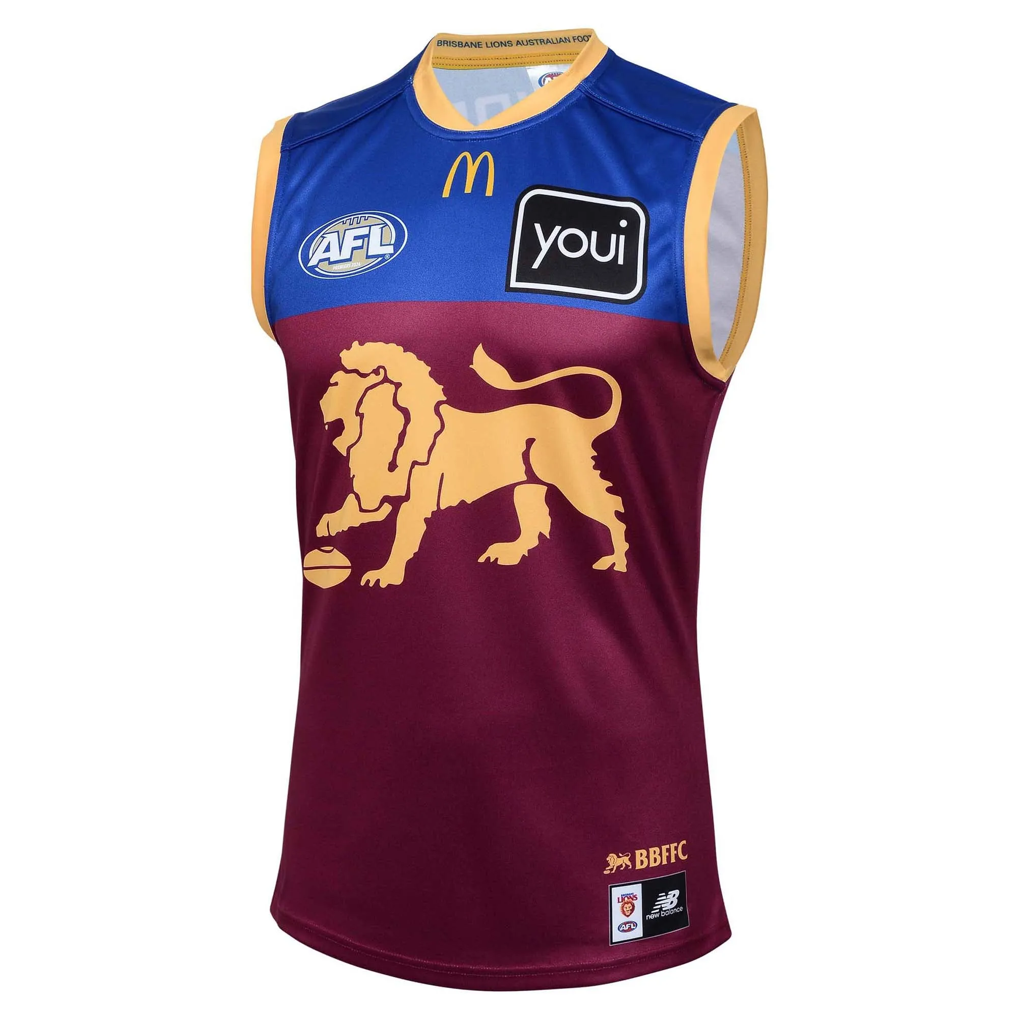 Men's AFL Brisbane Lions Football Club 2025 Replica Home Jersey