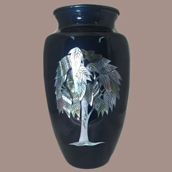 Mother of Pearl Tree of Life, Cremation Urn