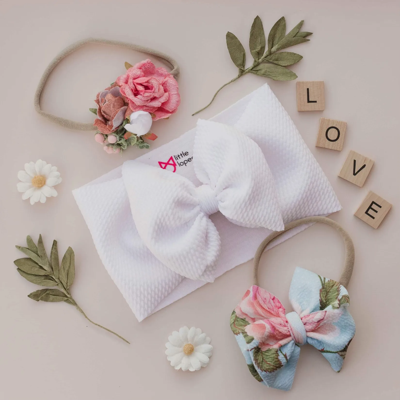 Mothers Garden Newborn Deluxe Bow Set