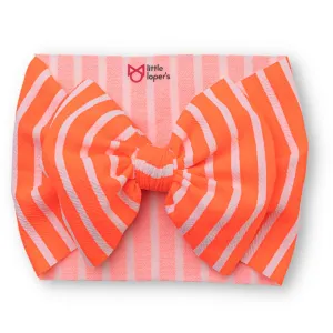 Neon Orange Stripes Headwrap