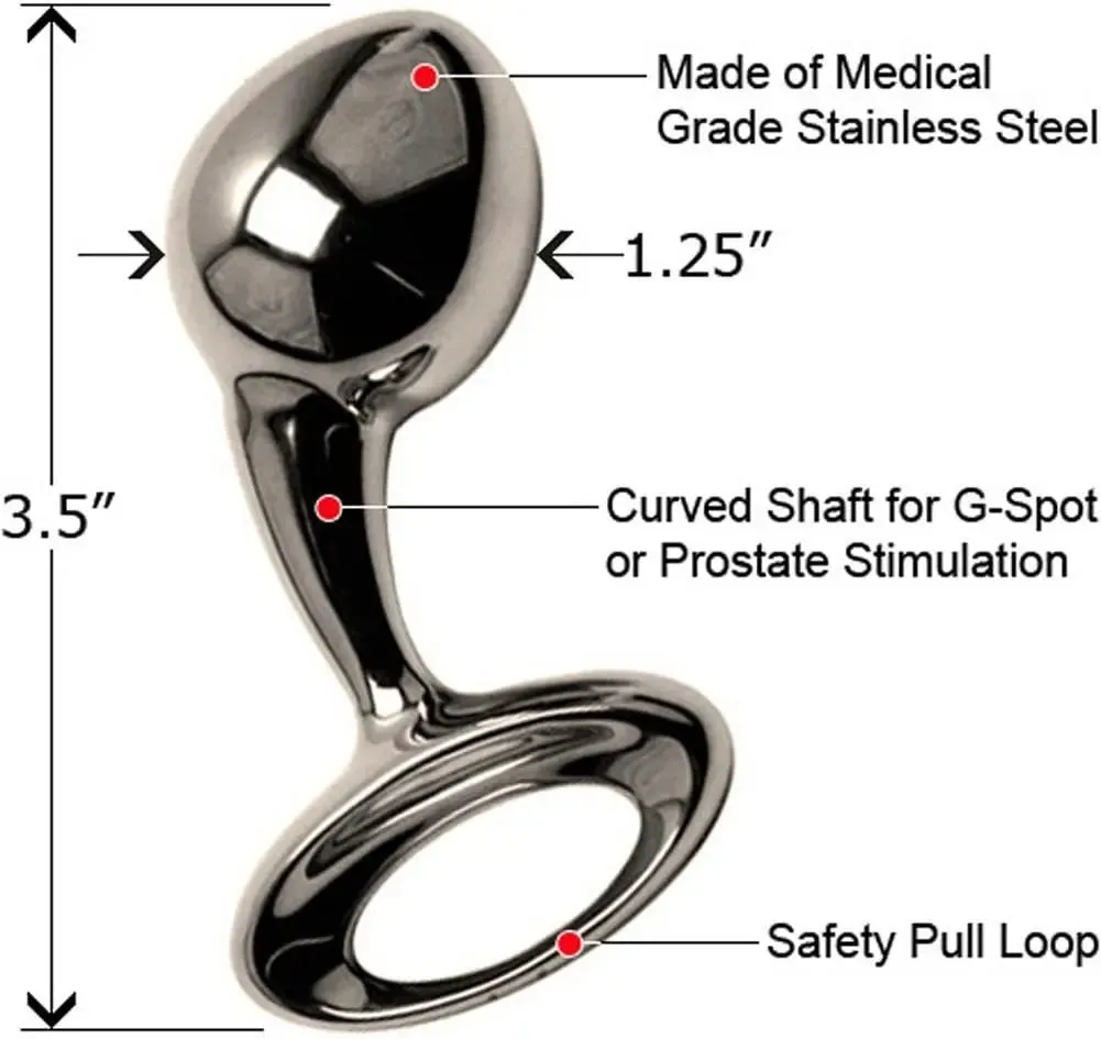 Njoy Pure Plug Medium Metal Butt Plug Stainless Steel Anal Sex Toy