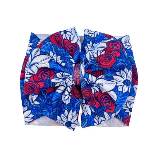 Patriotic Floral Headwrap
