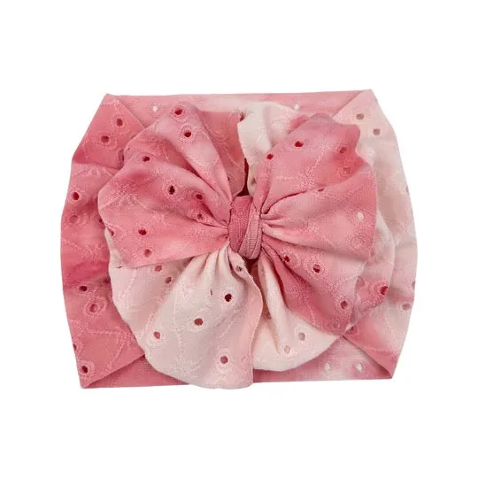 Pink Eyelet Headwrap
