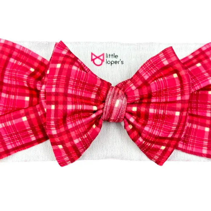 Pinky Plaid Headwrap