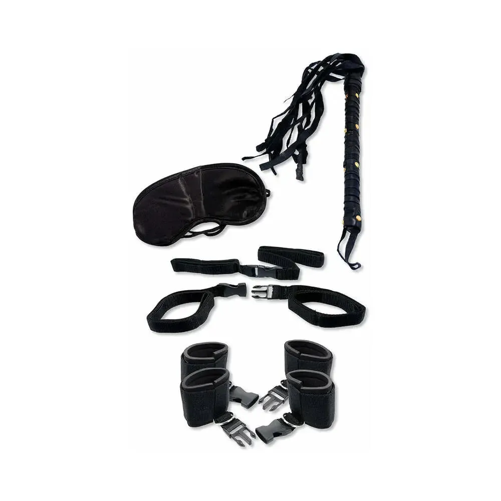 Pipedream Fetish Fantasy Series 5-Piece Bedroom Bondage Kit Black