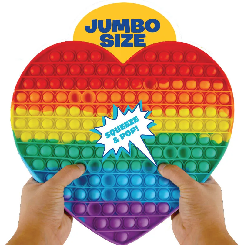 Pop Fidget Jumbo Shape Toy - 12 Pieces Per Retail Ready Display 22865