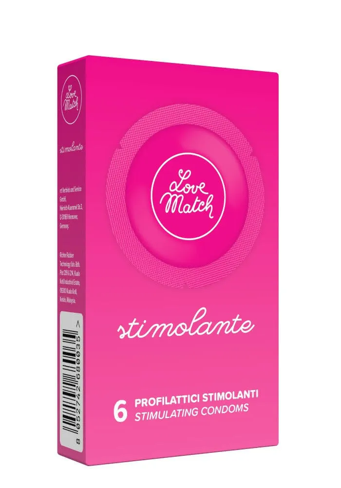 Preservativi Love Match Stimolante   Aromatizzato - 12 pezzi
