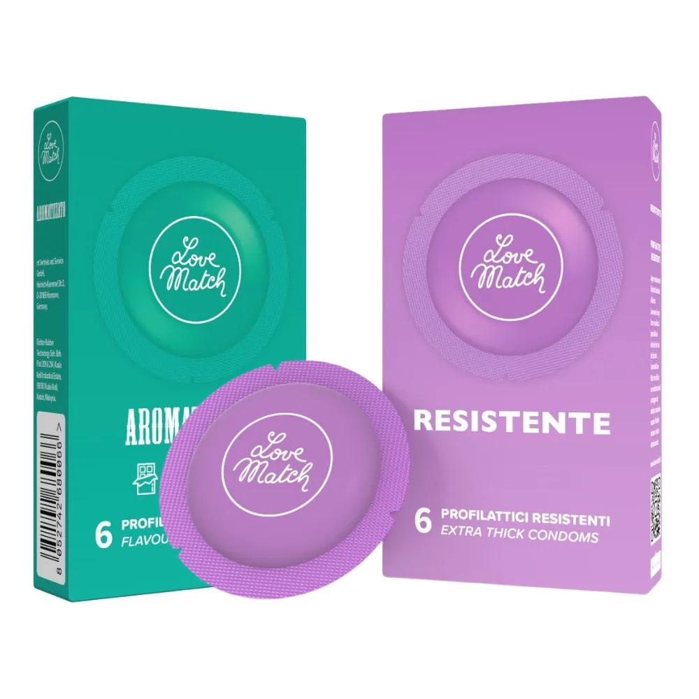Preservativi LoveMatch Resistente   Aromatizzato - 12 pezzi