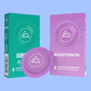Preservativi LoveMatch Resistente   Aromatizzato - 12 pezzi