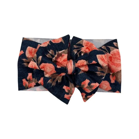 Rose Denim Headwrap