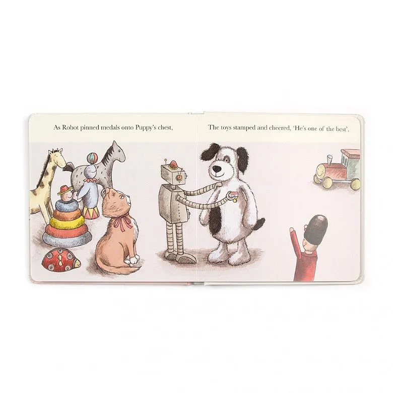 Scuffy Puppy Book (Bashful Black & Cream Puppy)
