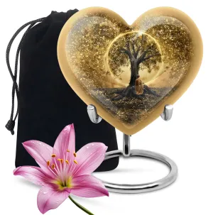 Serene Journey - Tree of Life Burial Funeral Urn for Human Ashes