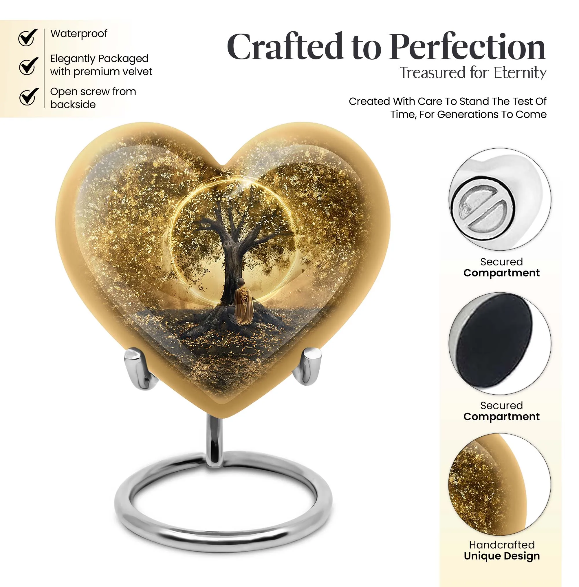Serene Journey - Tree of Life Burial Funeral Urn for Human Ashes