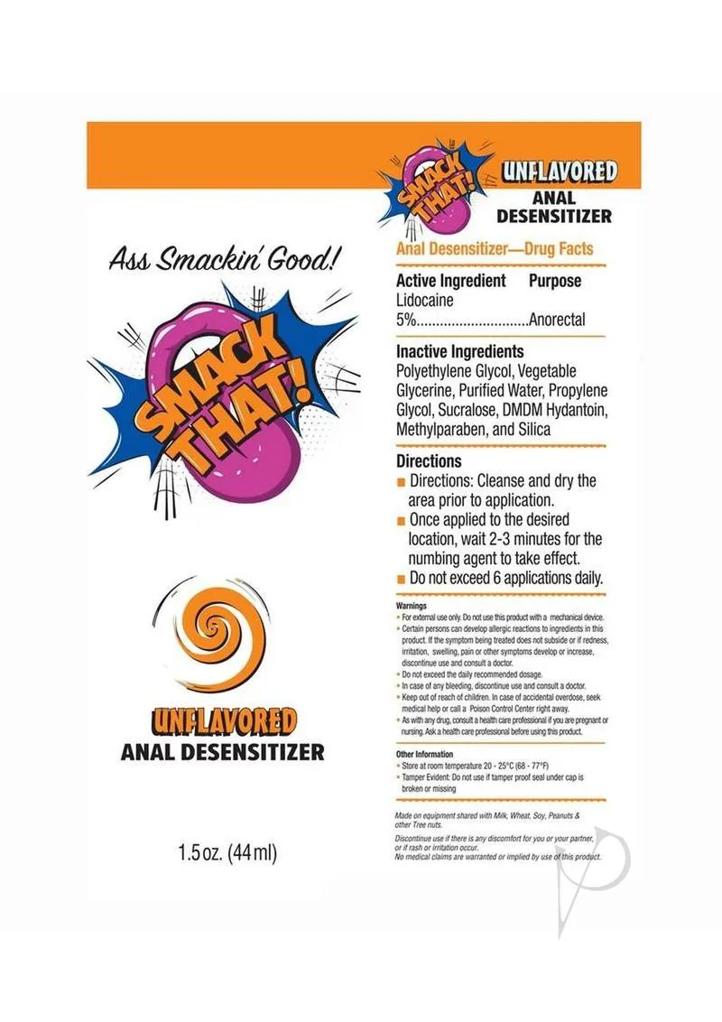 Smack That Anal Desense Unflavor 1.5oz