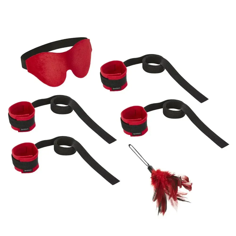 Sportsheets 6-Piece Sexy Submissive Bondage Kit Red
