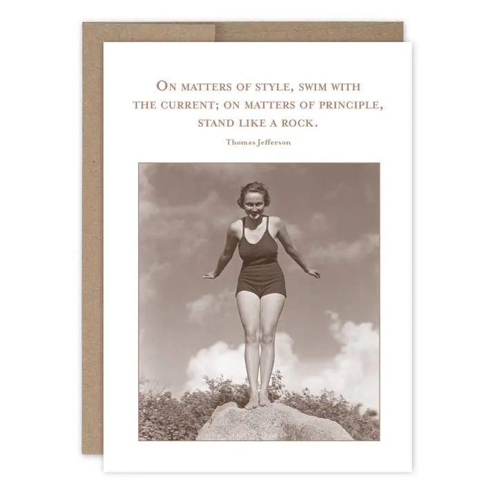 Stand Like A Rock Encouragement Card