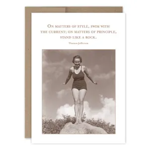 Stand Like A Rock Encouragement Card
