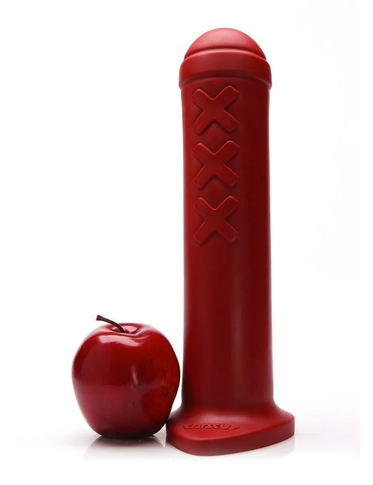 Tantus Amsterdam XL Silicone Dildo. Red
