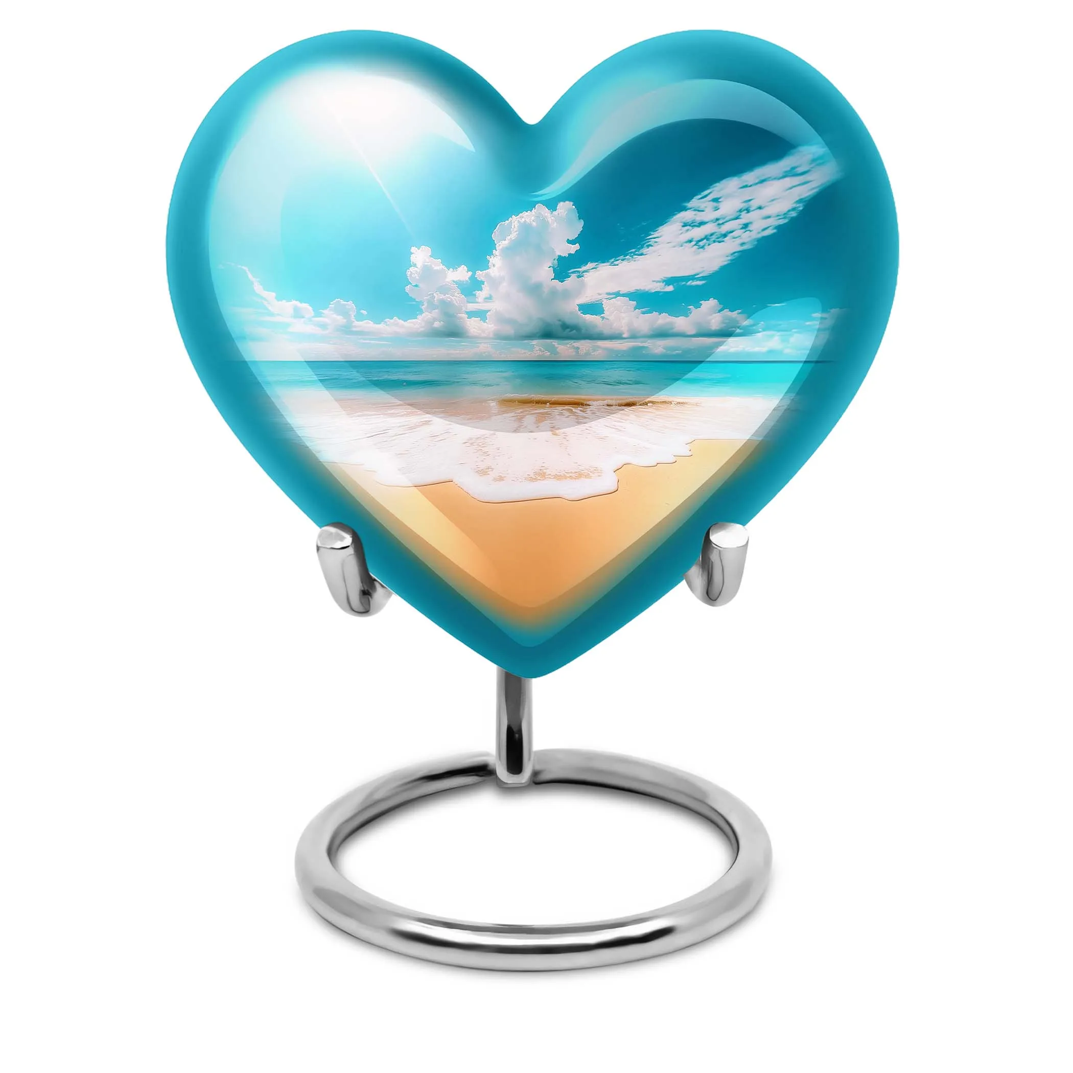 Touch of Serenity, Beach-themed Adult Female Memorial Burial Urn