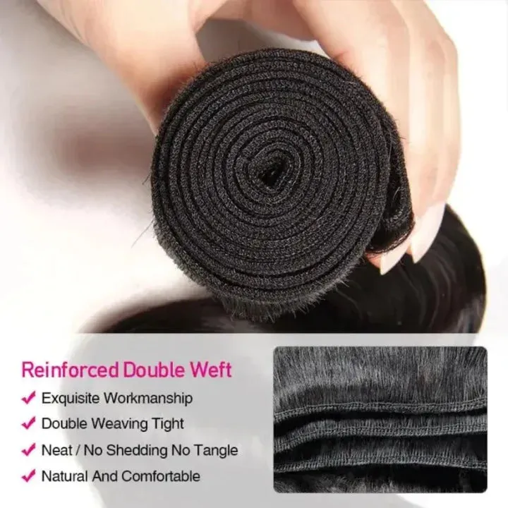 Tuneful 10A Body Wave Human Hair 4 Bundles With 13x4 Lace Frontal 100% Remy Human Hair