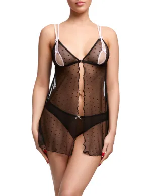 Von Follies Coquine Peek-a-Boo Flyaway Babydoll