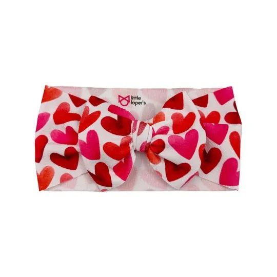 Watercolor Hearts Headwrap