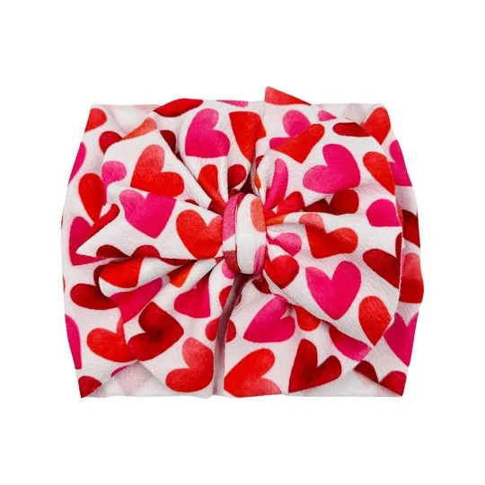 Watercolor Hearts Headwrap