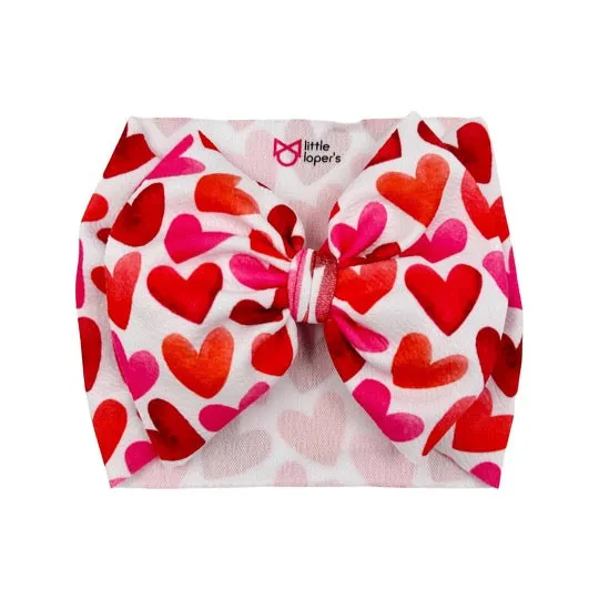 Watercolor Hearts Headwrap
