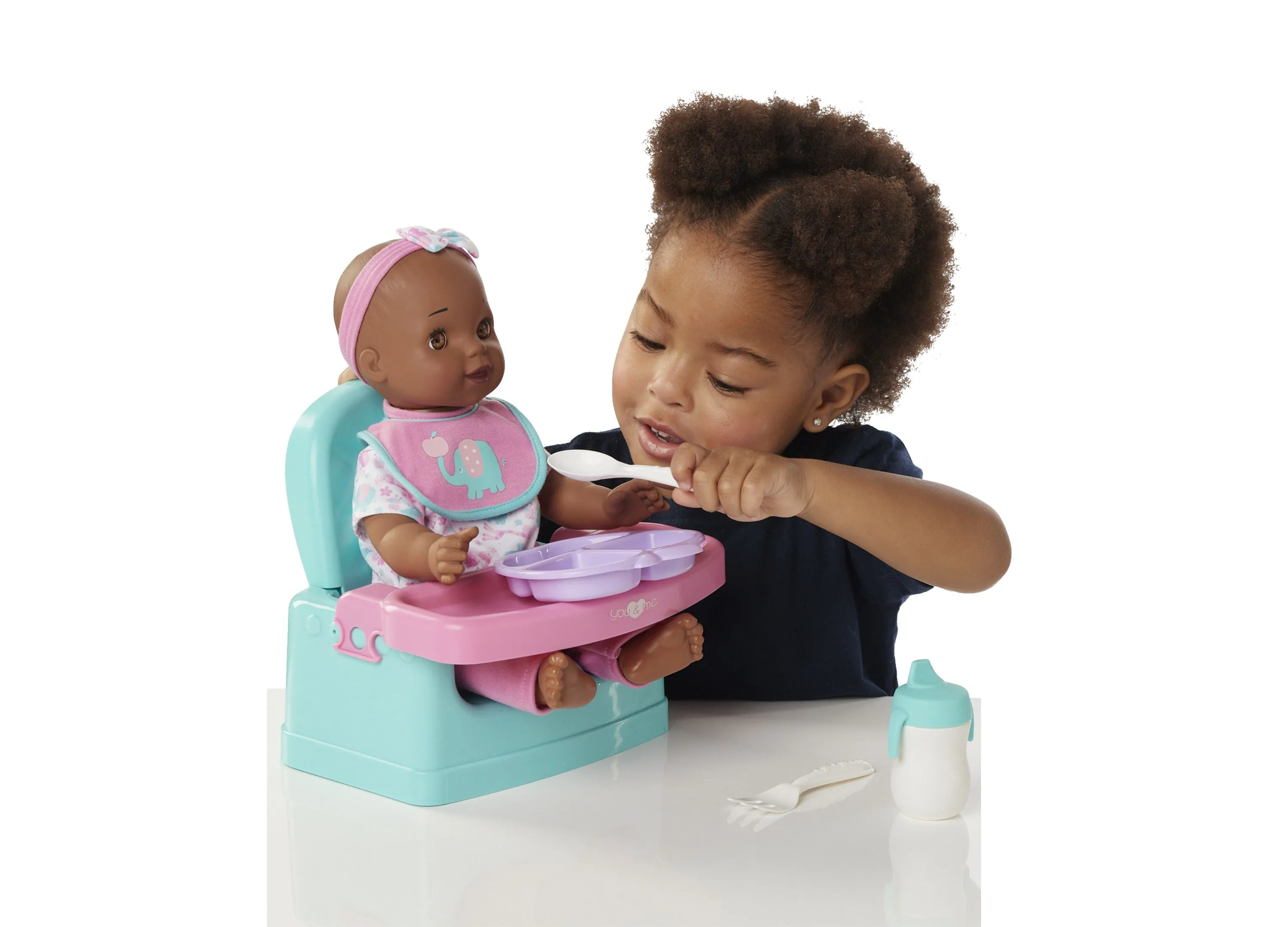 You & Me 14-inch Hungry Baby Doll with Feeding Accessories